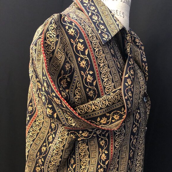 Elegant Liz Claiborne Button Down Silk Shirt: Size 10 - Picture 6 of 15